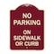 Signmission No Parking on Sidewalk or Curb Heavy-Gauge Aluminum Architectural Sign, 24" x 18", BU-1824-23694 A-DES-BU-1824-23694 - alternate 1